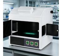 Analyseur UV Boîte Noire pour Détection de Fluorescence, Chambre Noire Fermée avec Fenêtre d'Observation et Double Longueur d'onde 254nm/365nm pour Laboratoire, Contrôle Qualité