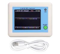 Analyseur WiFi 2,4 G 5G avec écran couleur TFT 2,4 pouces - Scanner de signal réseau portable et moniteur de points de fréquence avec charge de type C et batterie 600 mAh -