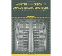 Analysis And Design Of Analog Integrated Circuits