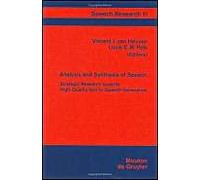 Analysis And Synthesis Of Speech