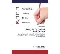 Analysis Of Patient Satisfaction: Surveys To Identify Actions To Enhance The Food Service Operation At The Mental Health Hospital In Taif,Saudi Arabia