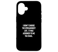 Analyst Accountant Humor Didn't Choose The Spreadsheet Life Coque pour iPhone 16