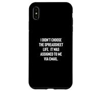 Analyst Accountant Humor Didn't Choose The Spreadsheet Life Coque pour iPhone XS Max