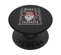 Analyste de Recherche et de Recherche sur Les opérations de Noël de Santas Xmas Ugly Christmas PopSockets PopGrip Adhésif