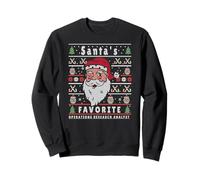 Analyste de Recherche et de Recherche sur Les opérations de Noël de Santas Xmas Ugly Christmas Sweatshirt