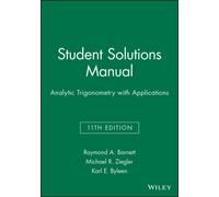 Analytic Trigonometry With Applications, 11e Student Solutions Manual