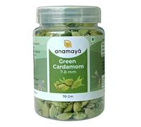 Anamaya Cardamome verte | Choti Ilaichi | Boulon de grande taille de 7 à 8 mm | Hautement aromatique | Provenant des fermes du Kerala | 70 g