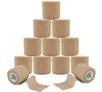 ANAMPION Bandage Autoadhésif 12 Rouleaux, 5cm x 4.5m Bande Cohesive pour Les Humains Et Les Animaux, Bande Strapping Adhésif pour Gonflement Des Chevilles, Sports, Animaux(Couleur de peau)
