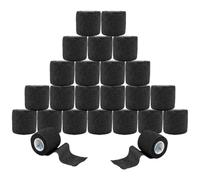 ANAMPION Bandage Autoadhésif, 5cm x 4.5m Bande Cohesive pour Les Humains Et Les Animaux, Bande Strapping Adhésif pour Gonflement Des Chevilles, Sports, Animaux (Noir, 24 Rouleaux)