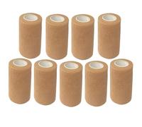 ANAMPION Bandage Autoadhésif, 7.5cmx4.5m Bande Cohesive pour Les Humains, Bande Strapping Adhésif pour Sports,Animaux,GonflementDes Cheville (Couleur de Peau, 9 Rouleaux)