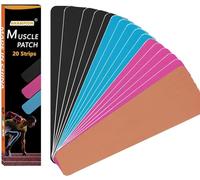 ANAMPION Bande de Kinésiologie Precut (5cm*25cm), Tape Kinésiologie pour la Physique Kinésiologie Tape Imperméable pour Les Douleurs du Genou, Coude et l'épaule (Couleur Mixte 20 Strips)