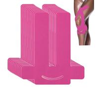 ANAMPION Bandes de Kinésiologie pour Genoux,12PCS Impermeable Rubans À Genoux pour Soulagement de La Douleur,Coton Original Kinesio Tape,Durable Bande Genoux pour Les Sports (Rose, 12 PCS)