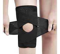 ANAMPION Genouillère avec stabilisateurs latéraux XXXL, pour la douleur au genou déchirure du ménisque ACL MCL Récupération des blessures arthritiques Genouillère réglable pour hommes et femme(Noir)