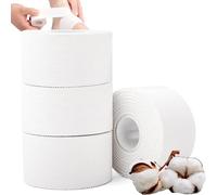ANAMPION Sport Tape 3.8 cm x 10 m, 4 Rouleaux Non Élastique Strap Sport Pour Athlètes & Entraîneur Sportif, Strap Doigt pour Raquettes, Tennis, Gymnastique Et Boxe(Blanc)