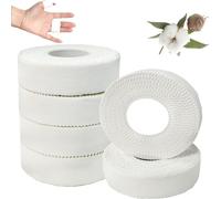 ANAMPION Strap Doigt 1.5 cm x 10 m, 6 Rouleaux Non Élastique Sport Tape Pour Athlètes & Entraîneur Sportif, Strap Sport pour Raquettes, Tennis, Gymnastique Et Boxe(Blanc)