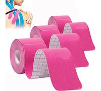 ANAMPION Tape Kinesiologie 3 Rouleaux, Bande Kinesiologie Tape pour la Physique, Imperméable Kinesio Tape pour Les Genou, Coude et l'épaule (Rose, Prédécoupés 3 Rouleaux)