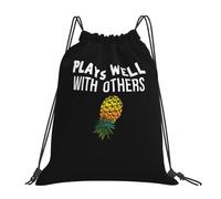 Ananas À L'Envers : Jouez Bien Avec Les Autres Homme Femme Sacs De Sport Étanche Sacs De Gym Pliable Sac À Dos À Cordon Pour Gymnastique Voyage Yoga