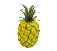 Ananas artificiel, 15 x 8,5 cm, figurine en PVC, décoration de fruits tropicaux réalistes pour la maison et le jardin, décoration de table de cuisine, décoration de fête de mariage