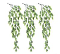 Ananas artificiel à suspendre avec vignes de 80 cm pour décoration murale d'intérieur pour maison, salon, chambre à coucher, jardin (A)