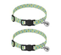 Ananas Chartreuse Lot de 2 colliers pour chiens de petite taille avec boucle de libération