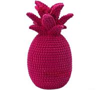 Ananas décoratif moderne et minimaliste en résine, 12 x 12 x 23,5 cm, décoration de maison et de jardin, finition floquée, accent ludique et élégant, espaces de vie intérieurs (poudre)