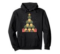 Ananas Hawaï Arbre de Noël hawaïen Sweat à Capuche, Unisexe pour Adultes, Noir, XL