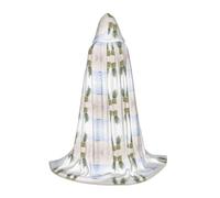 Ananas On The Summer Beach Cape à capuche pour adolescents sorcière vampire Cosplay Party Halloween Noël Longue cape imprimée