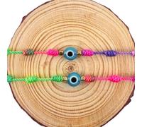 Ananas Products Bracelet nœud rouge - Protection du mauvais œil - Amulette porte-bonheur - Œil turc - 2 bracelets - Artisanat - Unisexe - Pour partager - Amis - Couples - Enfants - Famille - Chance