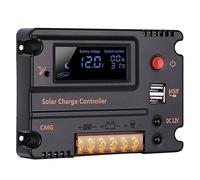 anancooler Contrôleur de charge solaire 20 A 12 V 24 V Auto commutateur LCD Panneau batterie intelligent Régulateur contrôleur de charge protection de surcharge compensation de température