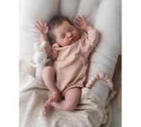 Anano 19 Pouces Bebe Reborn Fille Silicone Plein Corps,Reborn Silicone Nursery Poupée,Poupon Interactif on Peut Prendre Un Bain Un Cadeau d'anniversaire pour Un Enfant
