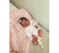 Anano Bébé Reborn Fille 19" Réaliste Mignon Bébé Poupée Fille Fermer Les Yeux Silicone Poupée Reborn Nouveau Né