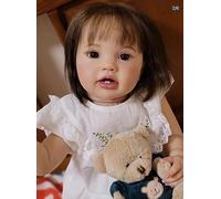 Anano Bebe Reborn Fille Lottie 24 Pouces 60cm Poupee Silicone Realiste Bebe Reborn Garcon Ressemble À Le Vrai Bébé Une Mignon 2 Dents De Lait Poupee Reborn Fille Realiste Cadeaux