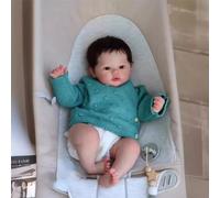 Anano Bebe Reborn Fille Silicone Plein Corps 48cm Toutes Les Poupée en Silicone Bébé Qui Ressemble À Un Vrai Bébé Bebe Nourrisson Nouveau-né Realiste Les Yeux Ouverts