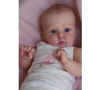Anano Bébé Reborn Fille Silicone Yeux Ouverts Renaître Poupée Fille 48CM Poupée Reborn Bébé Poupée Fille Nouveau Né Poupon Reborn Corps en Tissu