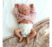Anano Bébé Reborn Réaliste Fille en Silicone Lavable 45CM Poupée Silicone Reborn La Vraie Vie Reborn Bébé Poupée Fille Qui Ont L'air Réel Bébés Nouveau Né
