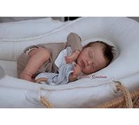 Anano Bébé Reborn Réaliste Fille Silicone 20 inch Poupée Reborn Garçon Bébé Reborn Nouveau-né Bebe Reborn Qui Ressemble A des Vrais Porter des Vêtements Et des Bavoirs