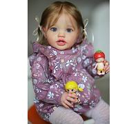 Anano Bebe Reborn Toddler 26 Pouces 70 Cm Poupées Reborn Fille Cheveux Long Fille Réaliste dans La Vraie Vie avec des Vêtements Et des Chaussures (Lottie)