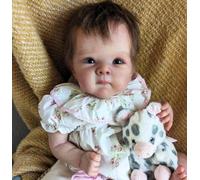 Anano Poupée Reborn À La Recherche Réelle 18 Pouces Bébé Nouveau-né Réaliste Poupées Reborn Bébés Filles comme Vraie Bébé Vivid Mouth Reborn Cadeau avec des Cheveux Enracinés