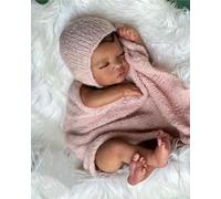 Anano Poupée Reborn Bébé Fille Noire Veines Réaliste, 45cm Poupée Reborn en Silicone Race Mixte Afro-américaine, Biraciales Bebe Reborn Qui Ressemble a des Vrais Nouveau-né avec Vêtements