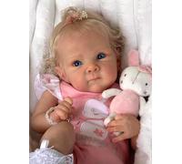 Anano Poupée Reborn Bettie 18 Pouces Bébé Reborn Nouveau-né Fille Souple Silicone Plein Corps Bébé Reborn Entièrement en Silicone Cadeaux pour Les Enfants 3+