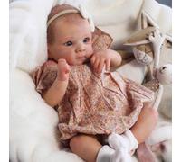 Anano Poupée Reborn en Silicone Corp Complet - Bébé Fille Réaliste 45cm - Poupée Nouveau-né Souple Et Réaliste - pour Enfants De 3 Ans Et Plus