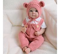 Anano Poupée Reborn en silicone pour bébé de 50,8 cm - Réaliste - Tête en vinyle réaliste - Joli bébé qui a l'air réaliste - Coffret cadeau pour nouveau-né à partir de 3 ans