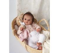 Anano Poupée Reborn Fille 48CM Realiste - Poupon Vrai Bébé Très Réaliste - Nouveau Né Silicone avec des Jouets
