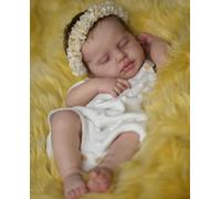 Anano Poupée Reborn Fille 50 cm poupée Nouveau-né Ultra réaliste Corps Doux Accessoires complets et Coffret Cadeau dès 3 Ans