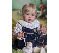 Anano Poupée Reborn Fille 60cm Bébé en Silicone Réaliste Taille Réelle Nouveau-né avec Peau de Bébé Authentique, Cheveux Naturels, Yeux Réalistes et Vêtements Premium - pour Enfants