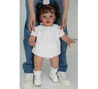 Anano Poupée Reborn Fille en Silicone Grande Taille 70CM Bebe Reborn Fille Silicone Souple Realiste Qui Ressemble A des Vrais avec Cheveux Et Accessoires