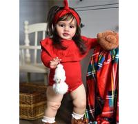 Anano Poupée Reborn Fille Grande Taille 65cm Poupées Reborn Originales en Silicone Doux - Poupées Réalistes - Grand Poupéon Nouveau-né Réel pour Enfants 3+