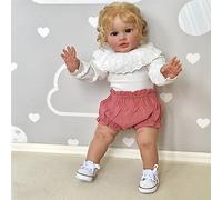 Anano Poupee Reborn Grande Taille 26 Pouces 70cm Réaliste - Nouveau-né Poupées Adorable Sourire Poupées Une Vraie Sensation De Bébé dans La Vraie Vie Enfants De 3 Ans