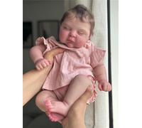 Anano Poupée Reborn Silicone Corps Fille 20 Pouces Lavable Souple Tout en Silicone Très Réaliste