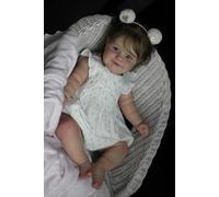 Anano Poupon Bebe 24 Pouces 58 Cm Poupée Reborn Poupée Souriante Bébé Reborn Réaliste Poupée Bébé Reborn, Avoir L’air D’Une Vraie Poupée, Corps en Coton Doux, Cadeaux De Festival pour Les Femmes